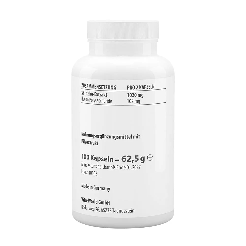 Vitaworld Shiitake Extract 500 mg (100 Capsules)