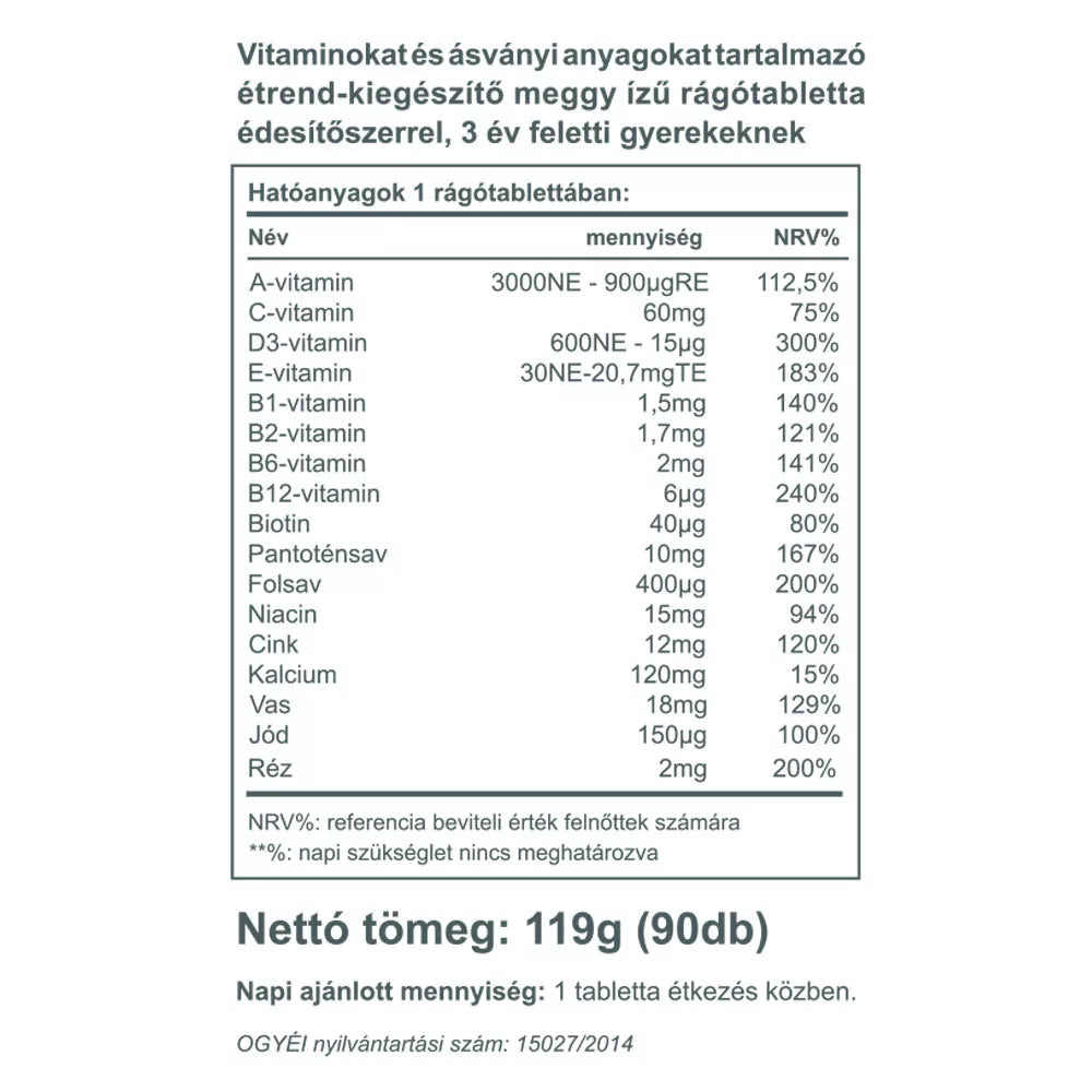Vitaking Multivitamin for Children (90 Chewables)
