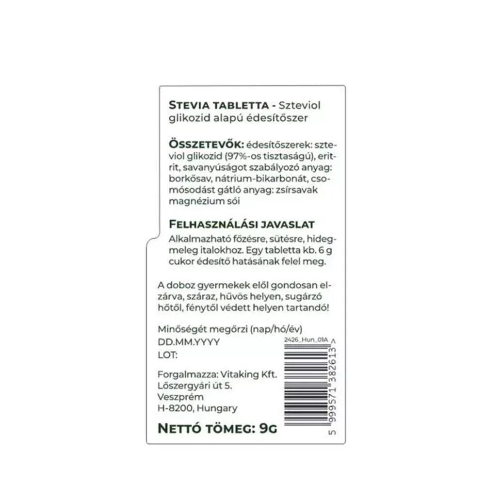 Vitaking Stevia Mini - Sweetener Capsules (150 Capsules)