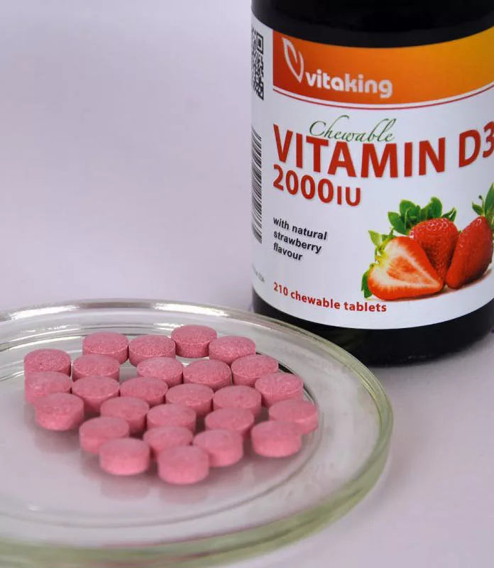 Vitaking Vitamin D3 2000 IU (210 Lozenges, Strawberry)