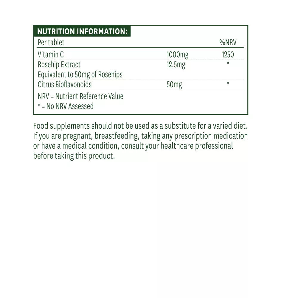 Natures Aid Vitamin C 1000 mg - Low Acid (90 Tablets)