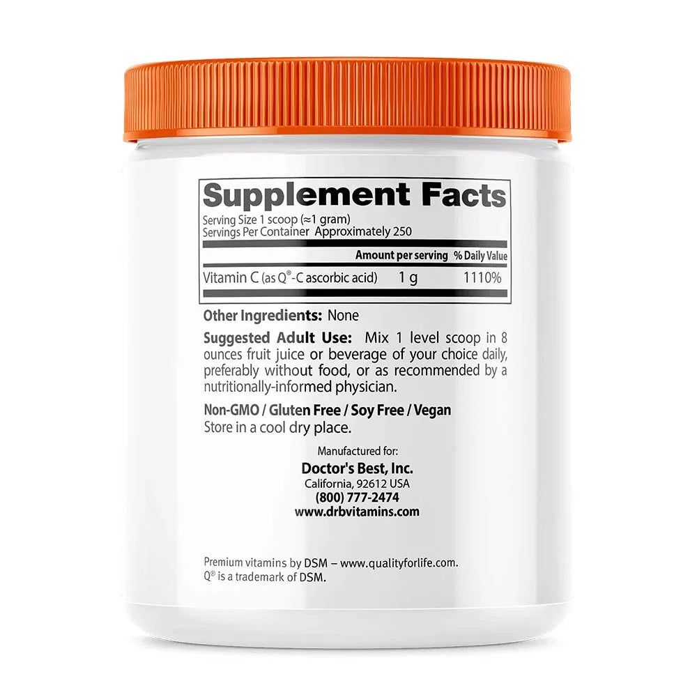 Doctor's Best Pure Vitamin C Powder With Quali-C (250 g)
