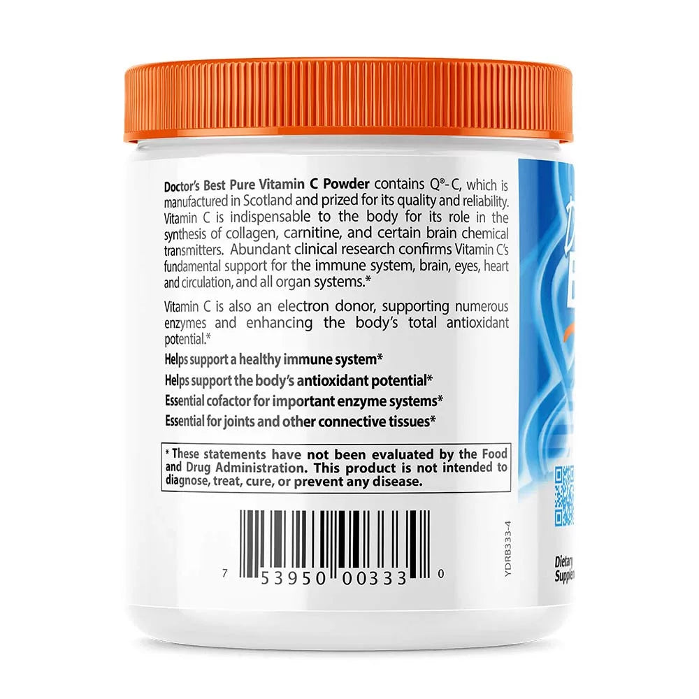 Doctor's Best Pure Vitamin C Powder With Quali-C (250 g)
