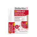 BetterYou Dlux+ Vitamin D+K2 Daily Oral Spray (12 ml, Natural Peppermint)