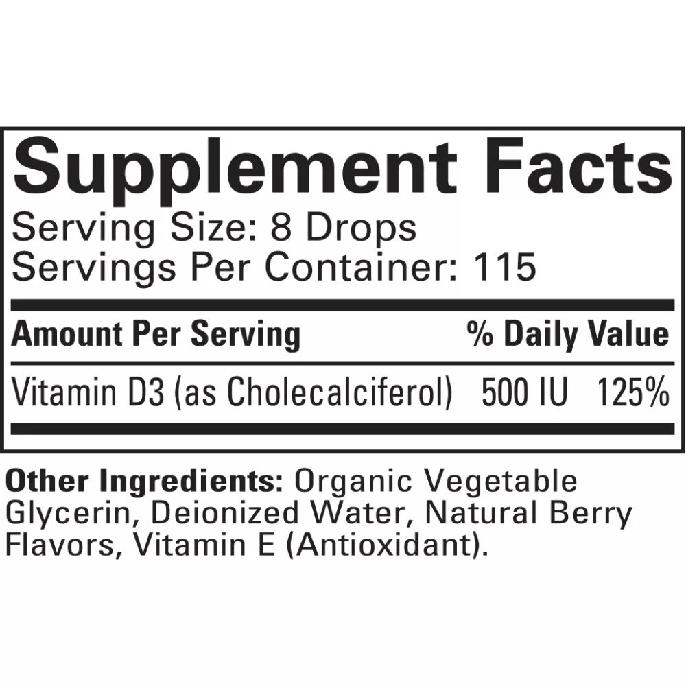 ChildLife Vitamin D3 Drops (30 ml, Berry)