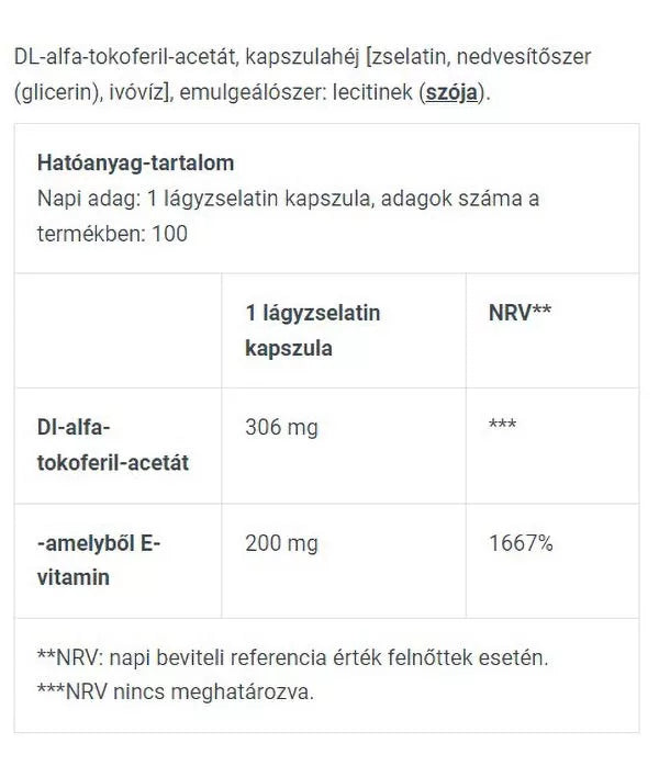 BioTechUSA Vitamin E (100 Softgels)
