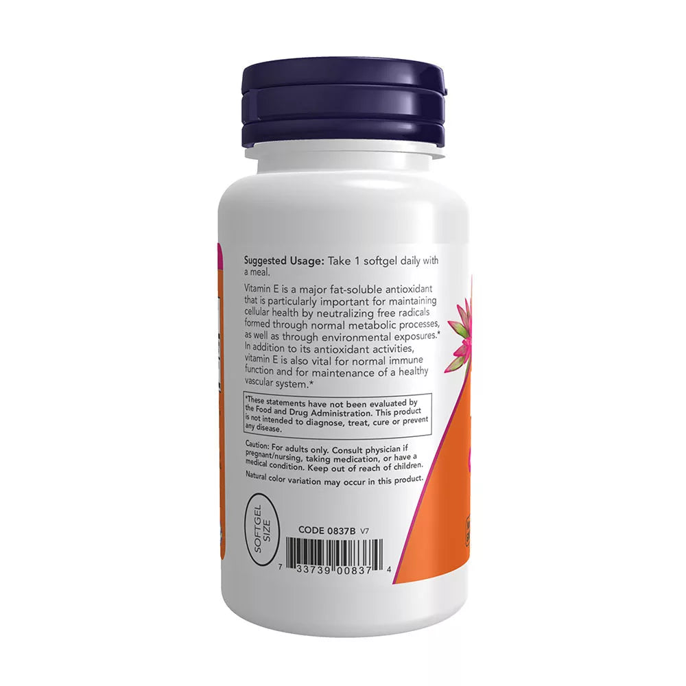 Now Foods Vitamin E-400 IU D-Alpha Tocopheryl (100 Softgels)
