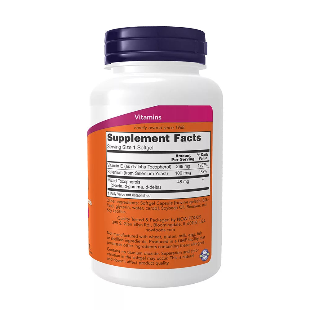Now Foods Vitamin E-400 IU (100 Softgels)