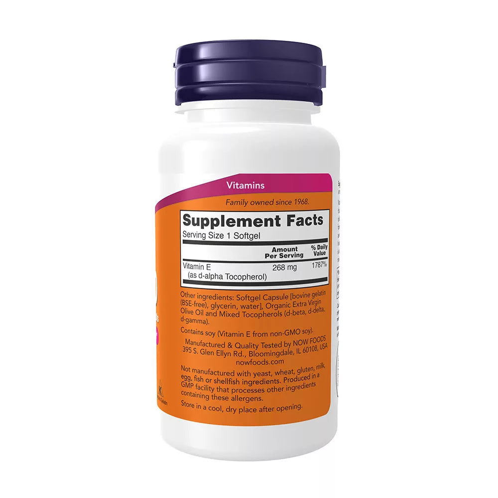Now Foods Vitamin E-400 With Mixed Tocopherols (100 Softgels)
