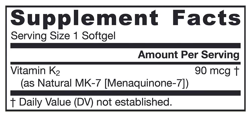 Jarrow Formulas Vitamin K2 MK-7 90 mcg (120 Softgels)