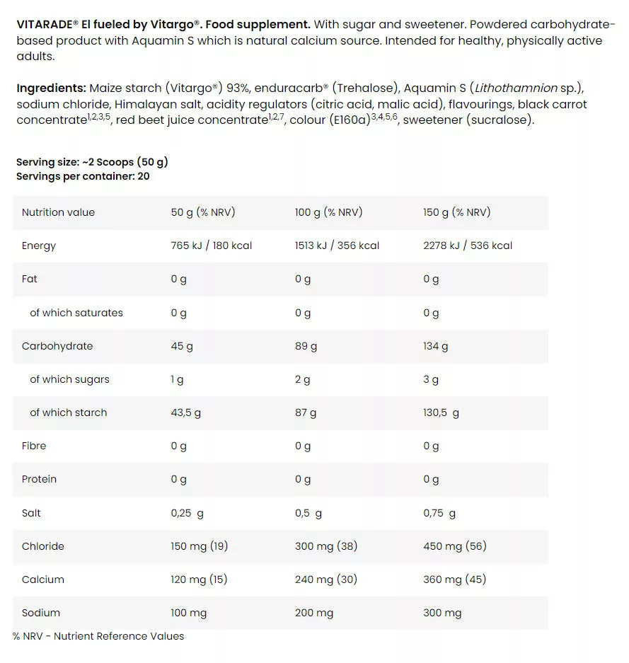 FA - Fitness Authority Vitarade El Sample (50 g, Cranberry Lime)