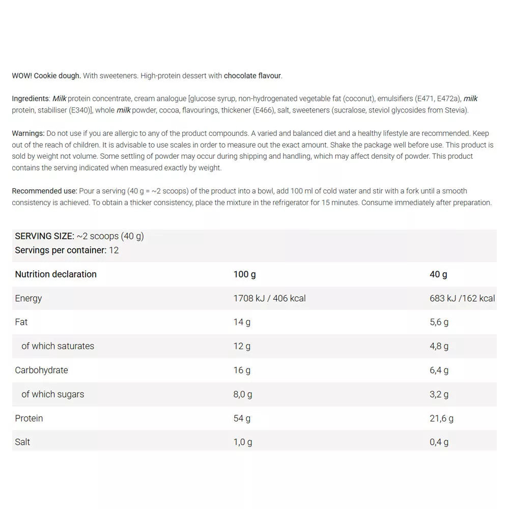 FA - Fitness Authority WOW! Cookie Dough Sample (20 g, Cappuccino)