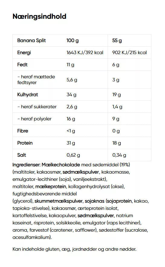 Wispy Protein Bar (55 g, Banana Split)