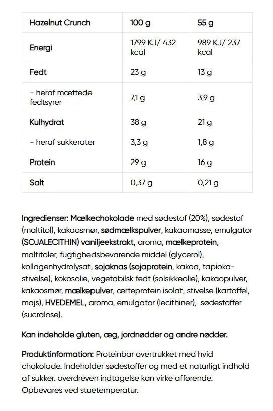 Wispy Protein Bar (55 g, Hazelnut Crunch)