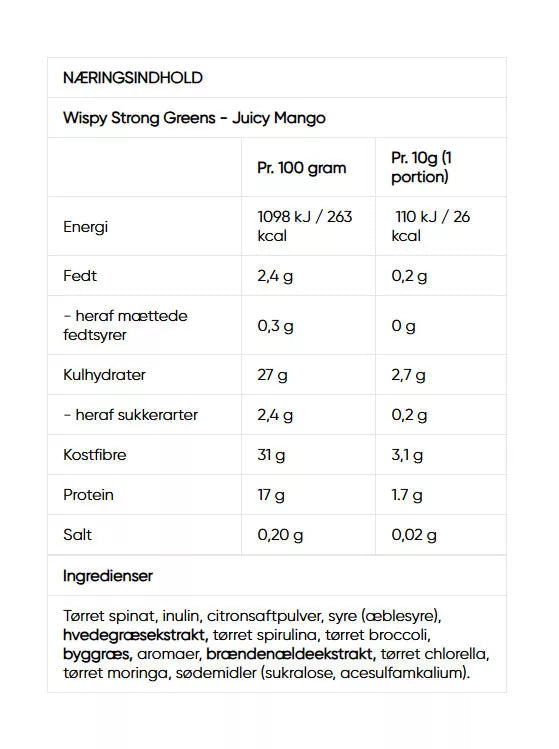 Wispy Strong Greens (300 g, Juicy Mango)