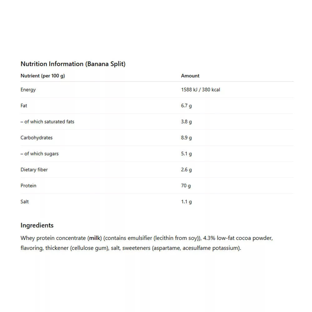 Wispy Whey Protein (1000 g, Banana Split)