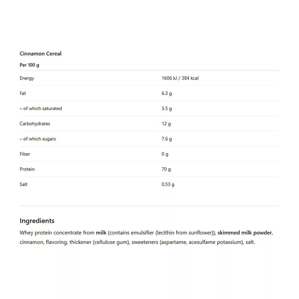Wispy Whey Protein (1000 g, Cinnamon cereal milk)
