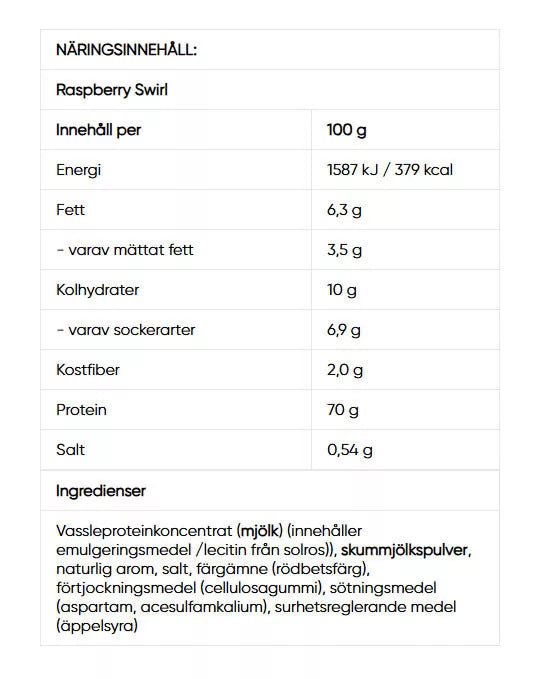 Wispy Whey Protein (1000 g, Raspberry Swirl)