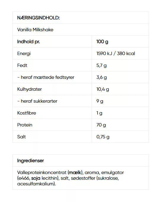 Wispy Whey Protein (1000 g, Vanilla Milkshake)