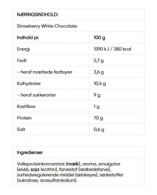 Wispy Whey Protein (1000 g, Strawberry White Chocolate)