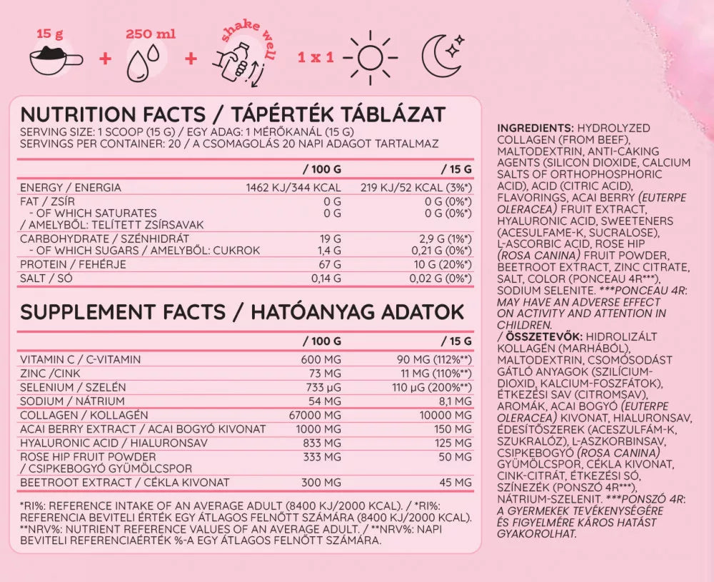 Nutriversum Collagen Heaven (300 g, Rose Lemonade)