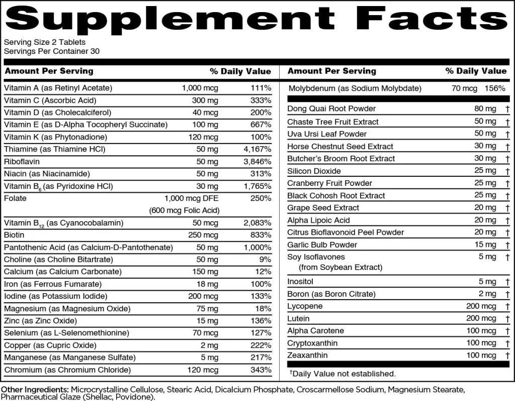 Rule1 Women's Train Daily Multivitamin (60 Tablets)