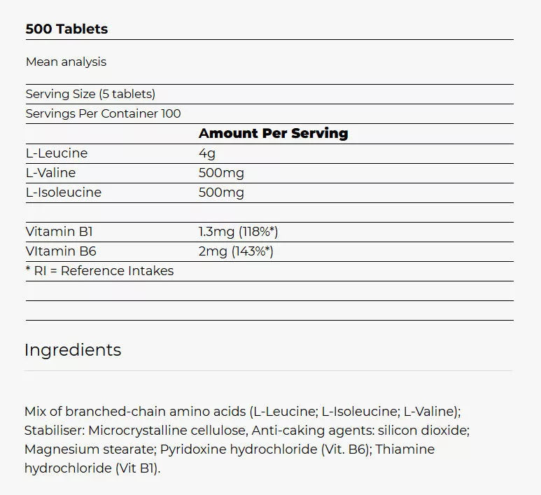 Yamamoto Research Bcaa 8:1:1 (500 Tablets)