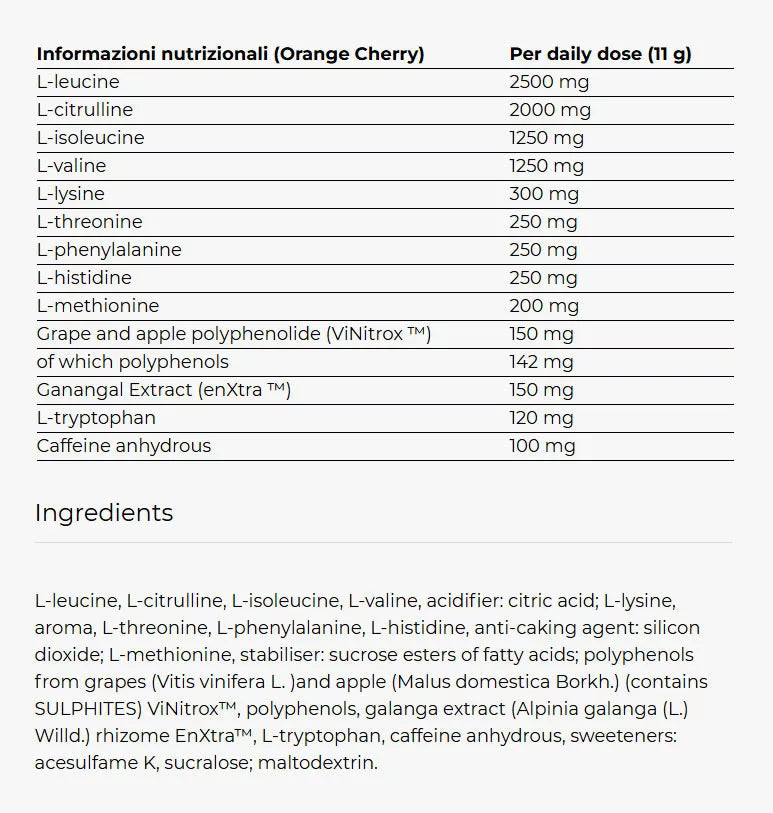 Yamamoto Research Essential Amino Energy (220 g, Orange Cherry)