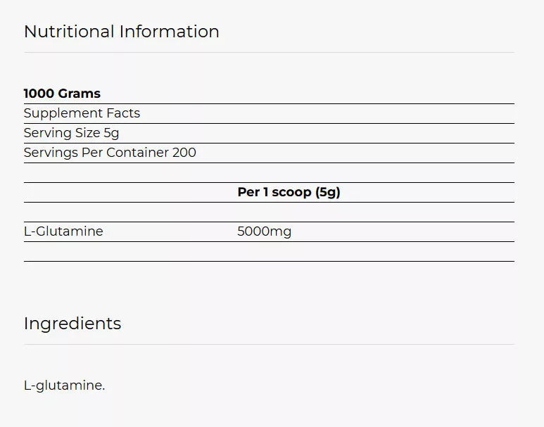 Yamamoto Research Glutamine POWDER (1000 g, Unflavored)