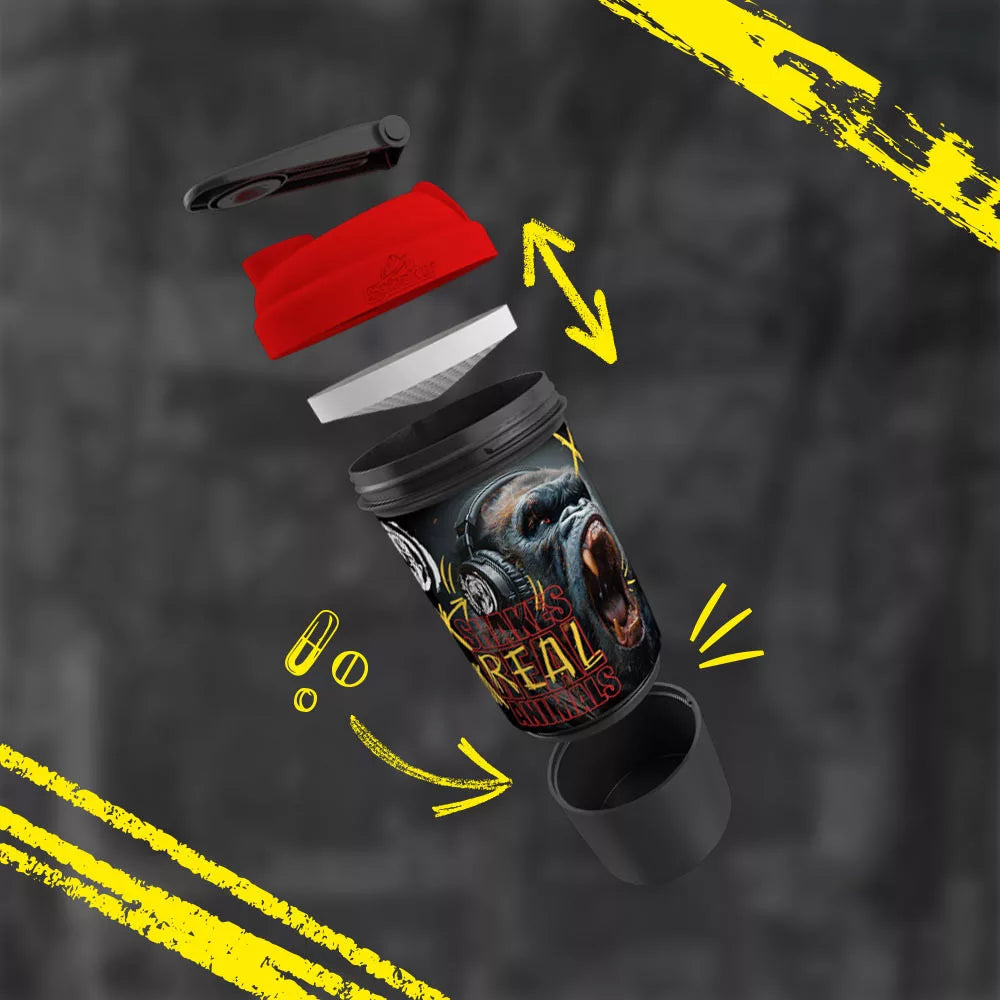 Zoomad Labs Zoomafia® Shaker (500 ml, Black & Red)