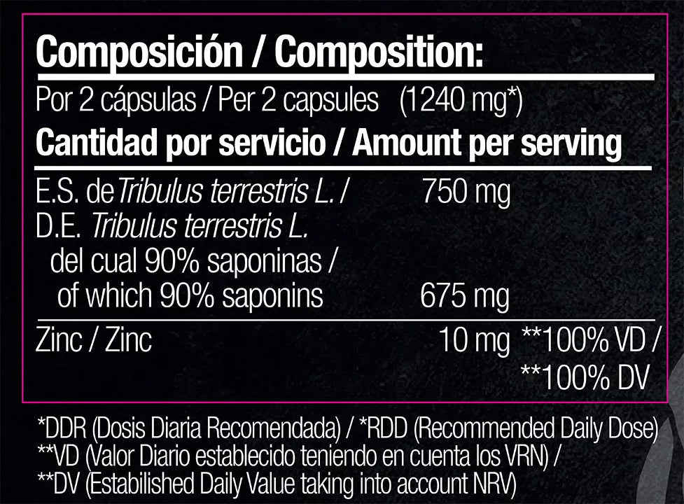 Zoomad Labs Tribulus + Zinc (60 Capsule)