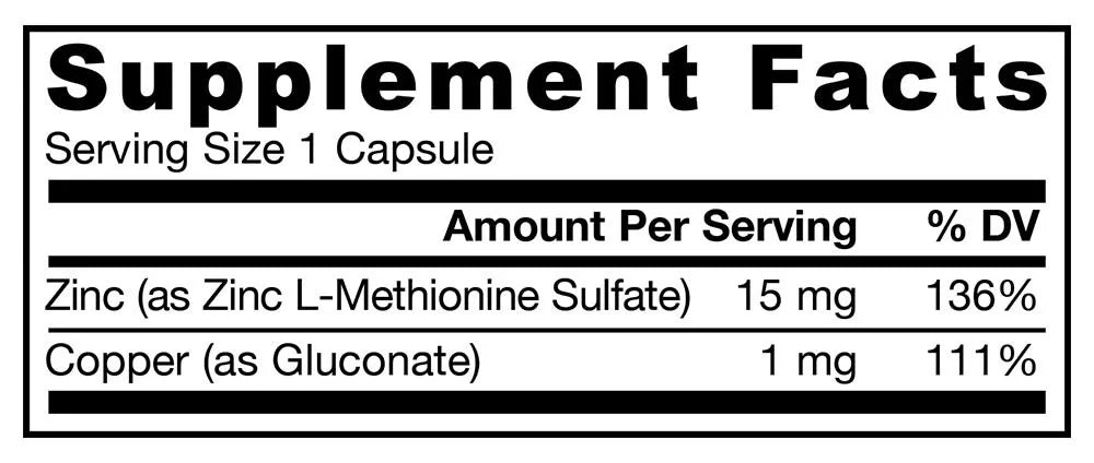 Jarrow Formulas Zinc Balance (100 Capsules)