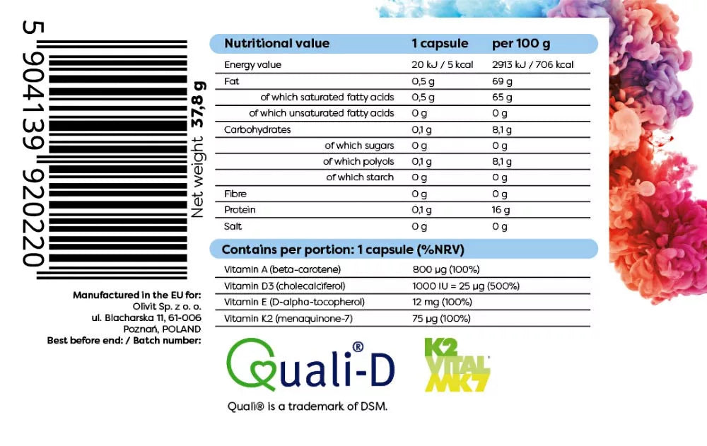 Osavi ADEK Vitamins (60 Softgels)