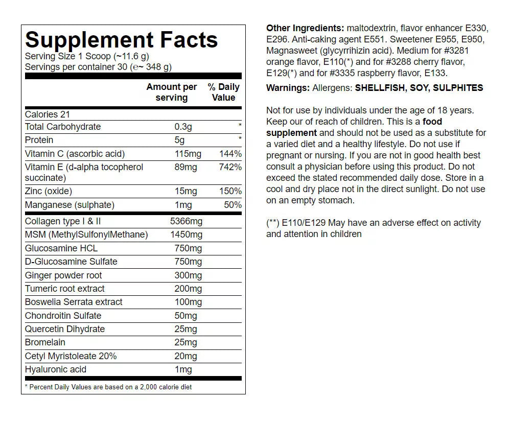 Universal Nutrition Animal Flex Powder (348 g, Orange)