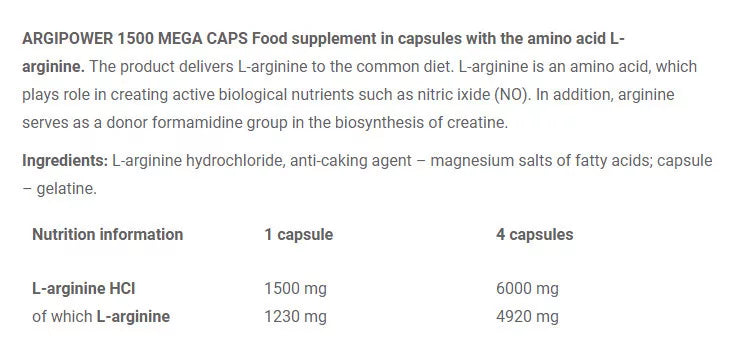 Olimp Sport Argi Power Mega Caps (120 Capsules)