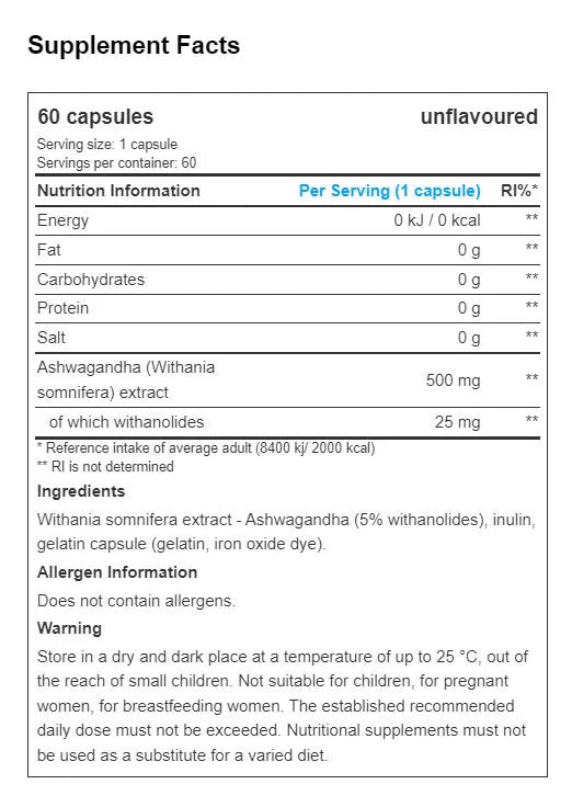Nutrend Ashwagandha KSM-66 (60 Capsule)