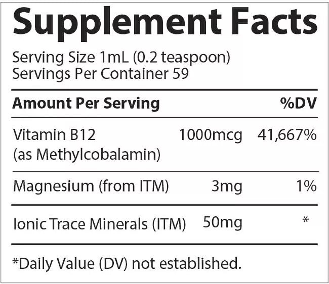 Trace Minerals Liquid Ionic B12 1000 mcg (59 ml)