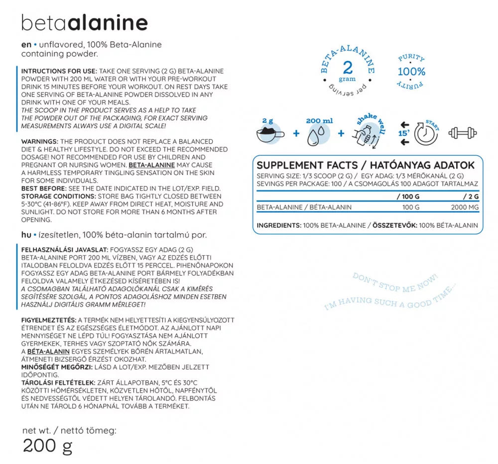 Nutriversum Beta Alanine (200 g, Unflavored)