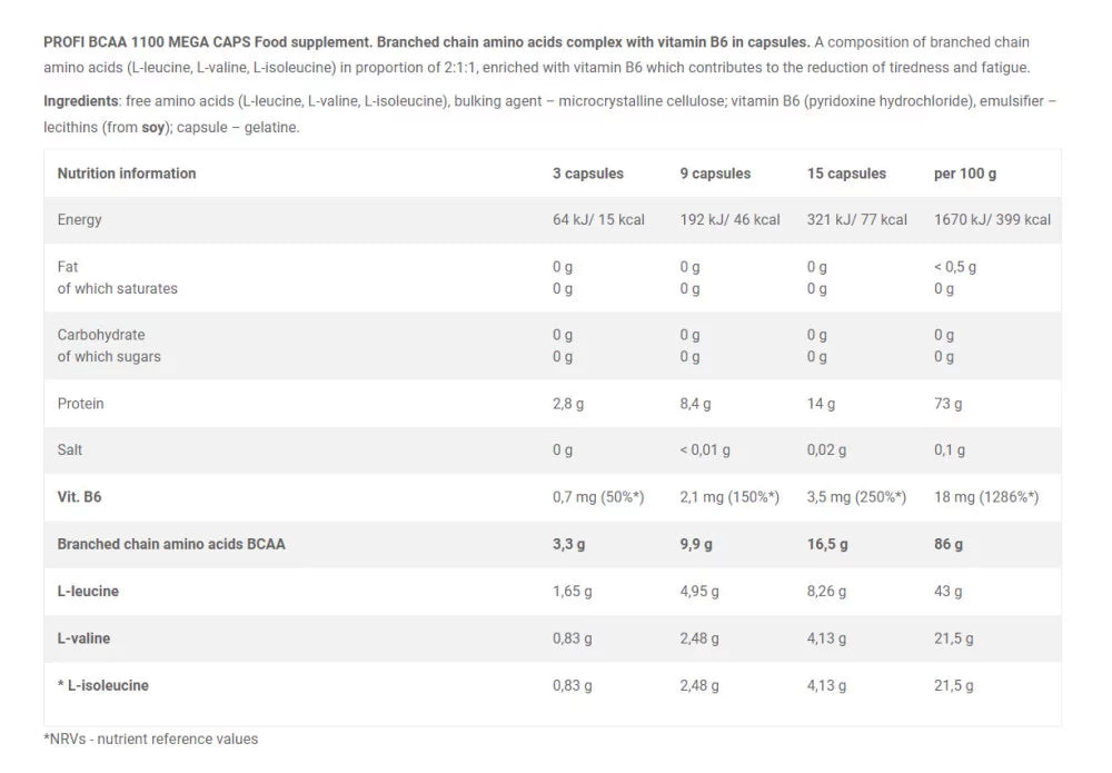 Olimp Sport BCAA Mega Caps (120 Capsules)