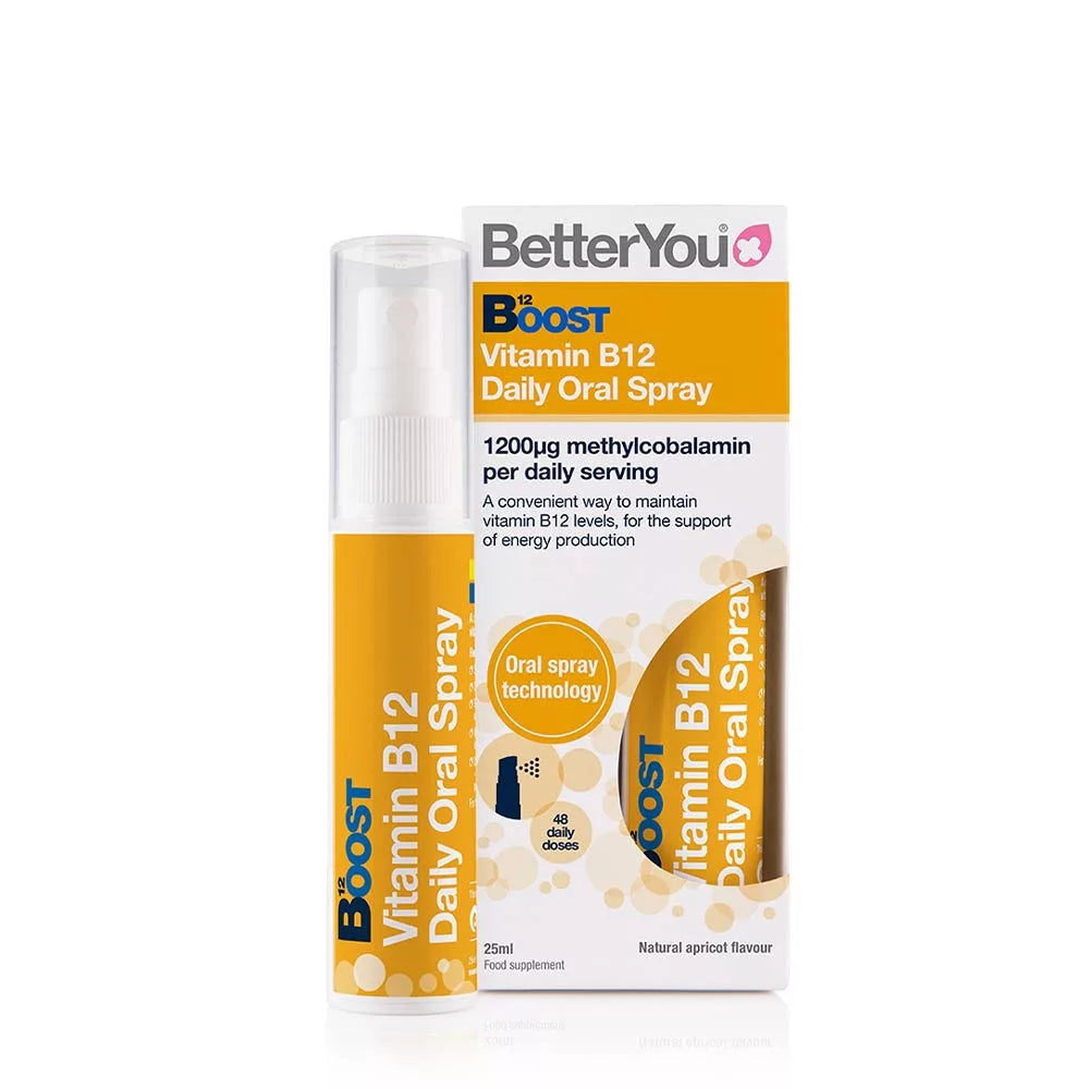 BetterYou Boost Vitamin B12 Oral Spray (25 ml, Natural Apricot)