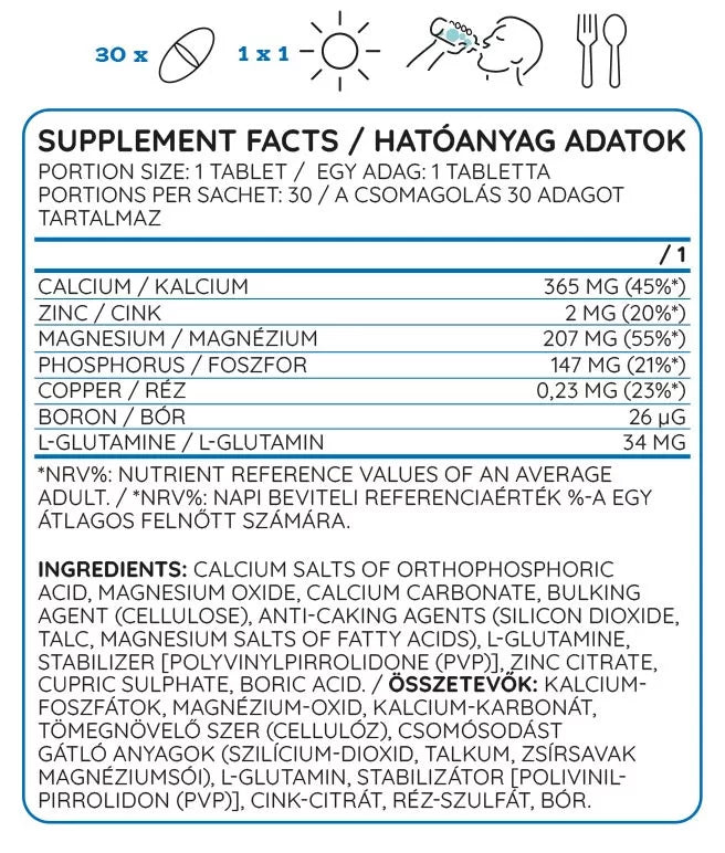 Nutriversum CA-ZN-MG (30 Tablets)