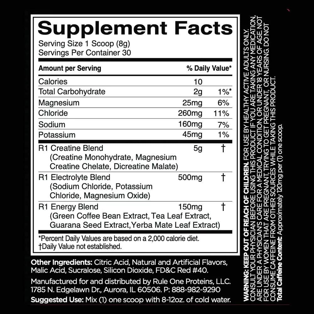Rule1 Charged Creatin (240 g, Sour Candy)