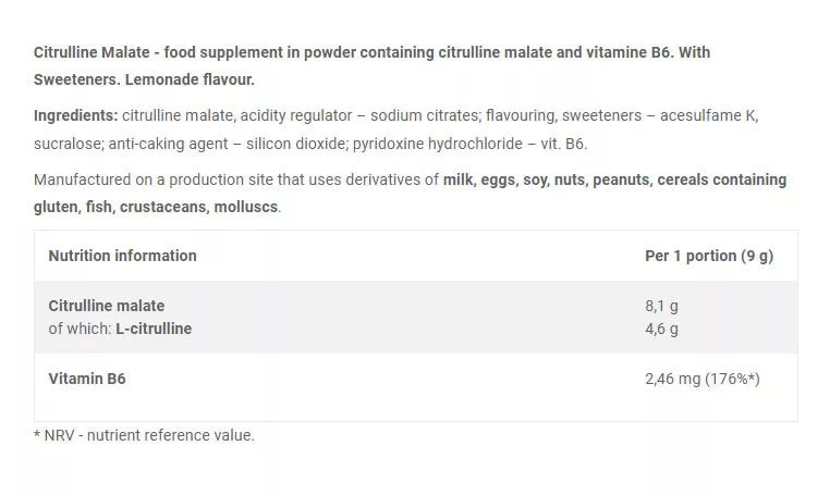 Olimp Sport Citrulline Malate (200 g, Lemonade)