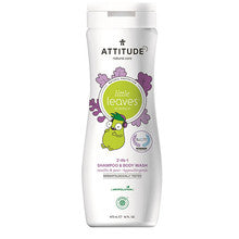 Little Leaves Kids Body Soap and Shampoo 2 in 1 with Vanilla and Pear Scent 473 ml