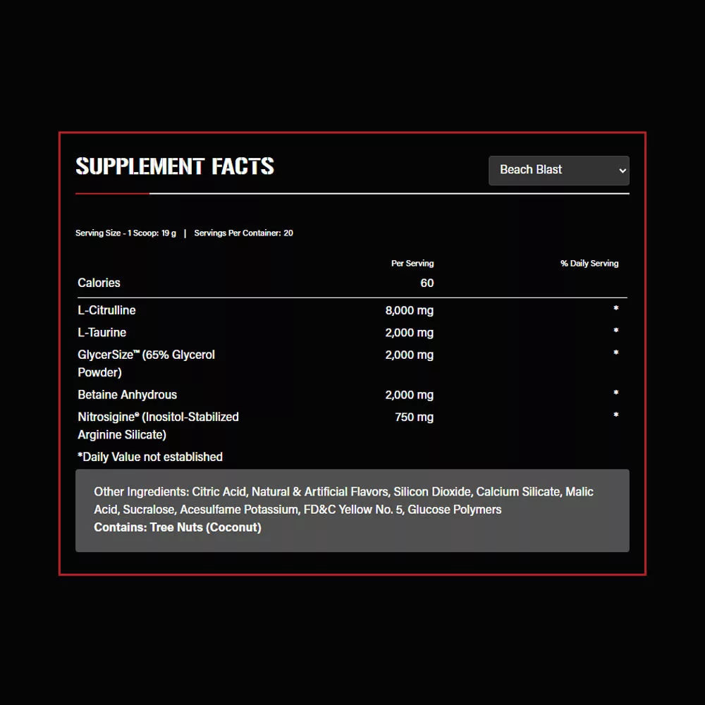 5% Nutrition Full As F*ck Nitric Oxide Booster: Legendary Series (370 g, Beach Blast)