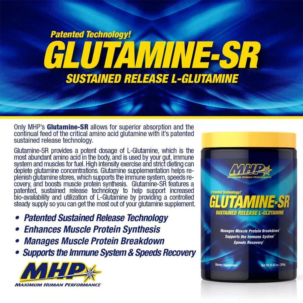 MHP Glutamine-SR (300 g, Unflavored)