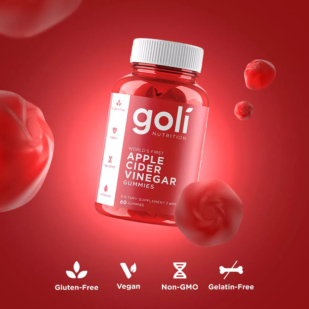 Goli Apple Cider Vinegar gummies (60 Gummies, Apple)