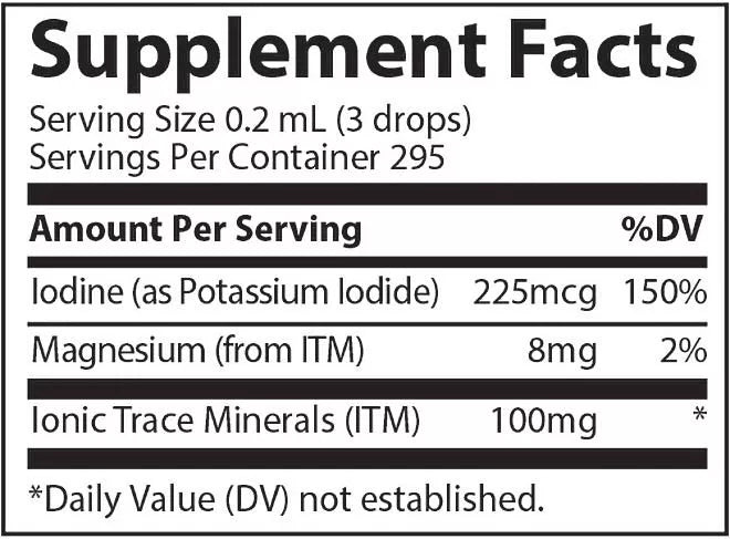 Trace Minerals Liquid Ionic Iodine 225 mcg (59 ml)