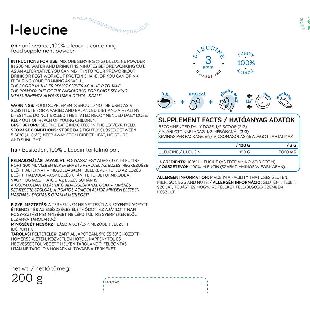 Nutriversum Basic L-Leucine (200 g)