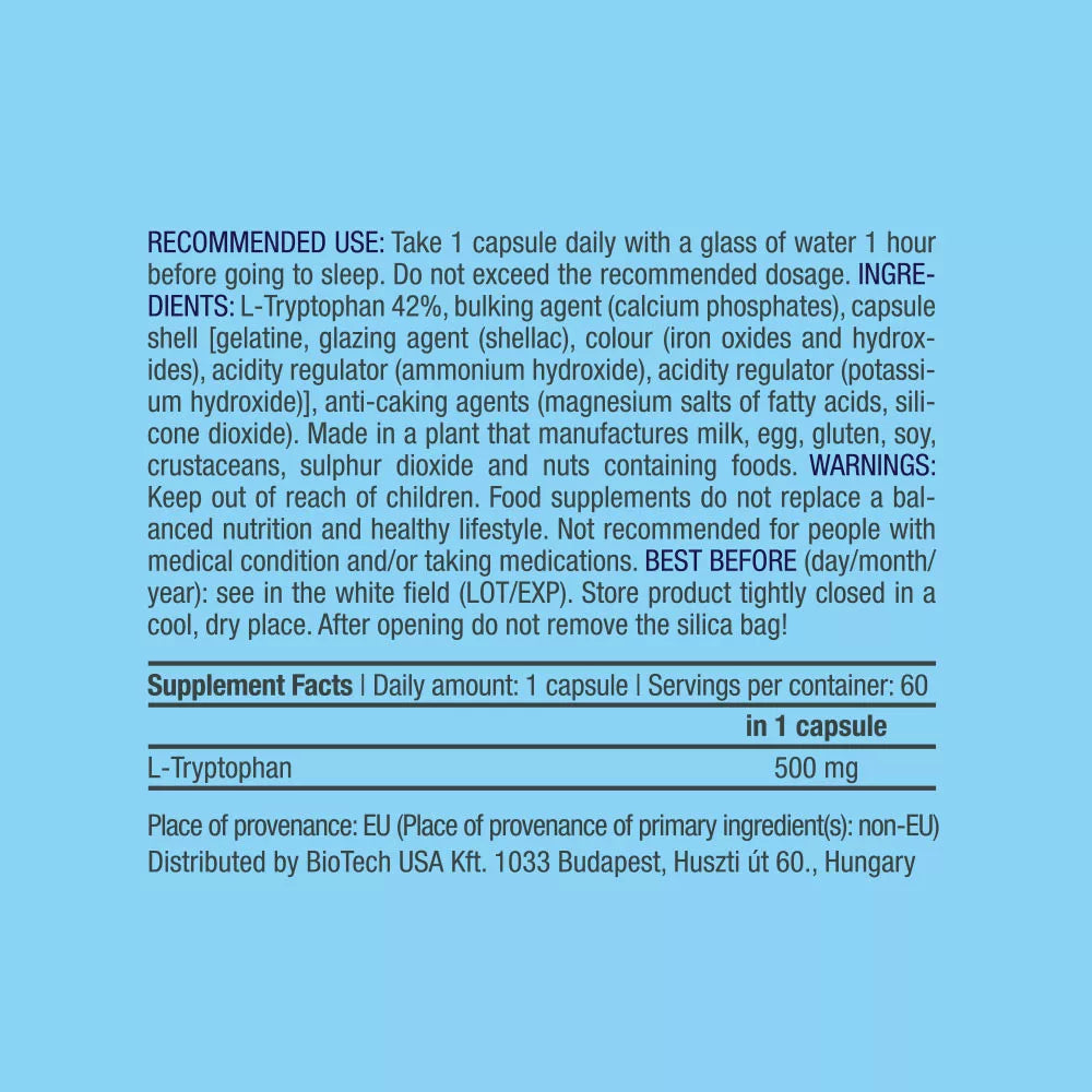 BioTechUSA L–Tryptophan (60 Capsules)